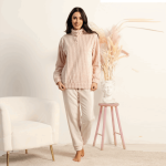 Pigiama Donna invernale in Coral Pile art Kissimo Biancaluna 25D 93006 rosa