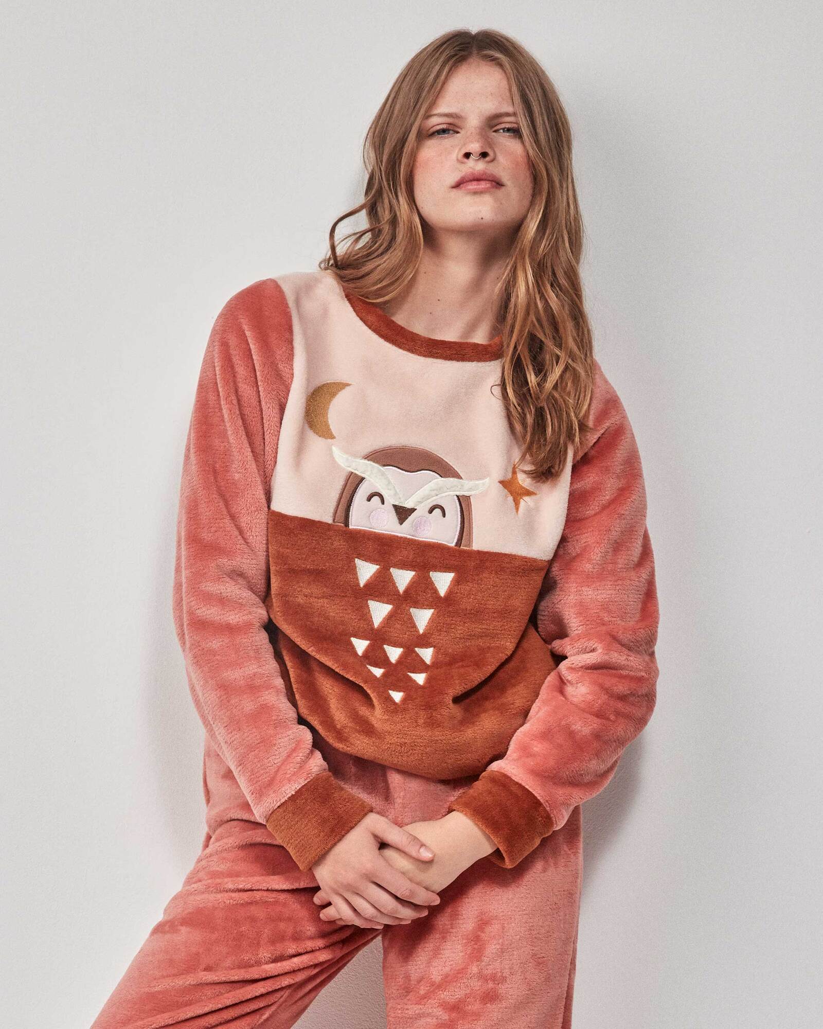 pigiama-donna-invernale-pile-752bot-1.jpg Pigiama donna invernale Gisela in soffice Coral Fleece Art. 20206 - immagine 1