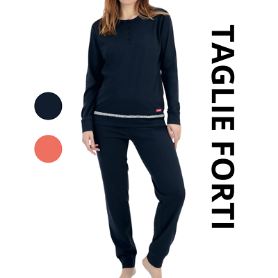 pigiama-donna-taglie-forti-016dhc.png Pigiama Donna Invernale Caldo Cotone Lungo TAGLIE FORTI Inverno Felpato in da | eBay - immagine 1