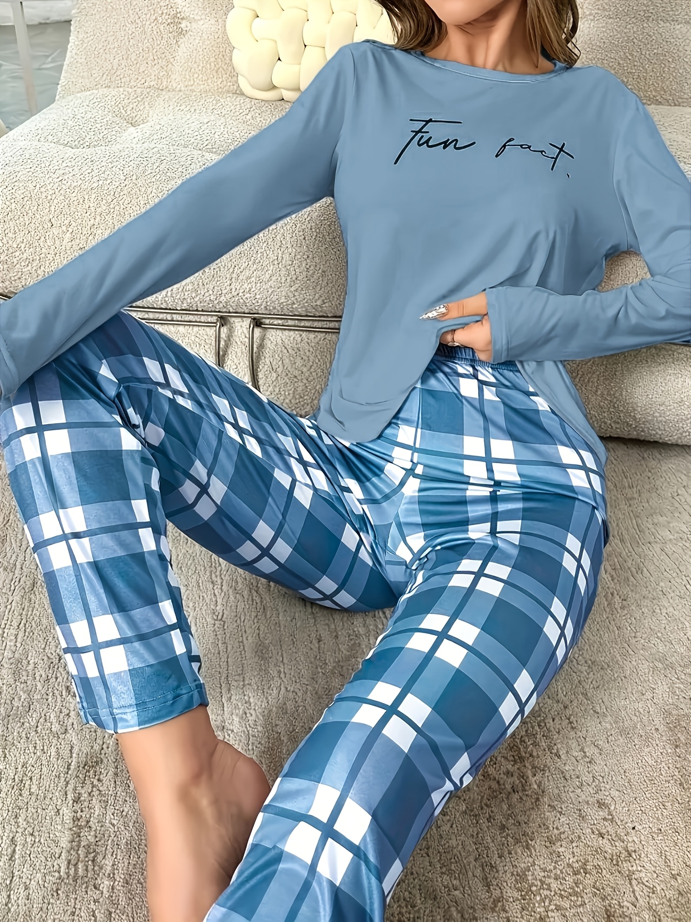 pigiama-donna-taglie-forti-375lxf-1.jpg pigiama donna taglie forti 1xl 8xl stampa lettere inglesi Temu Italy - immagine 1