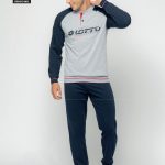 Pigiama uomo LOTTO art. LP1172 a maniche lunghe in 100% puro cotone