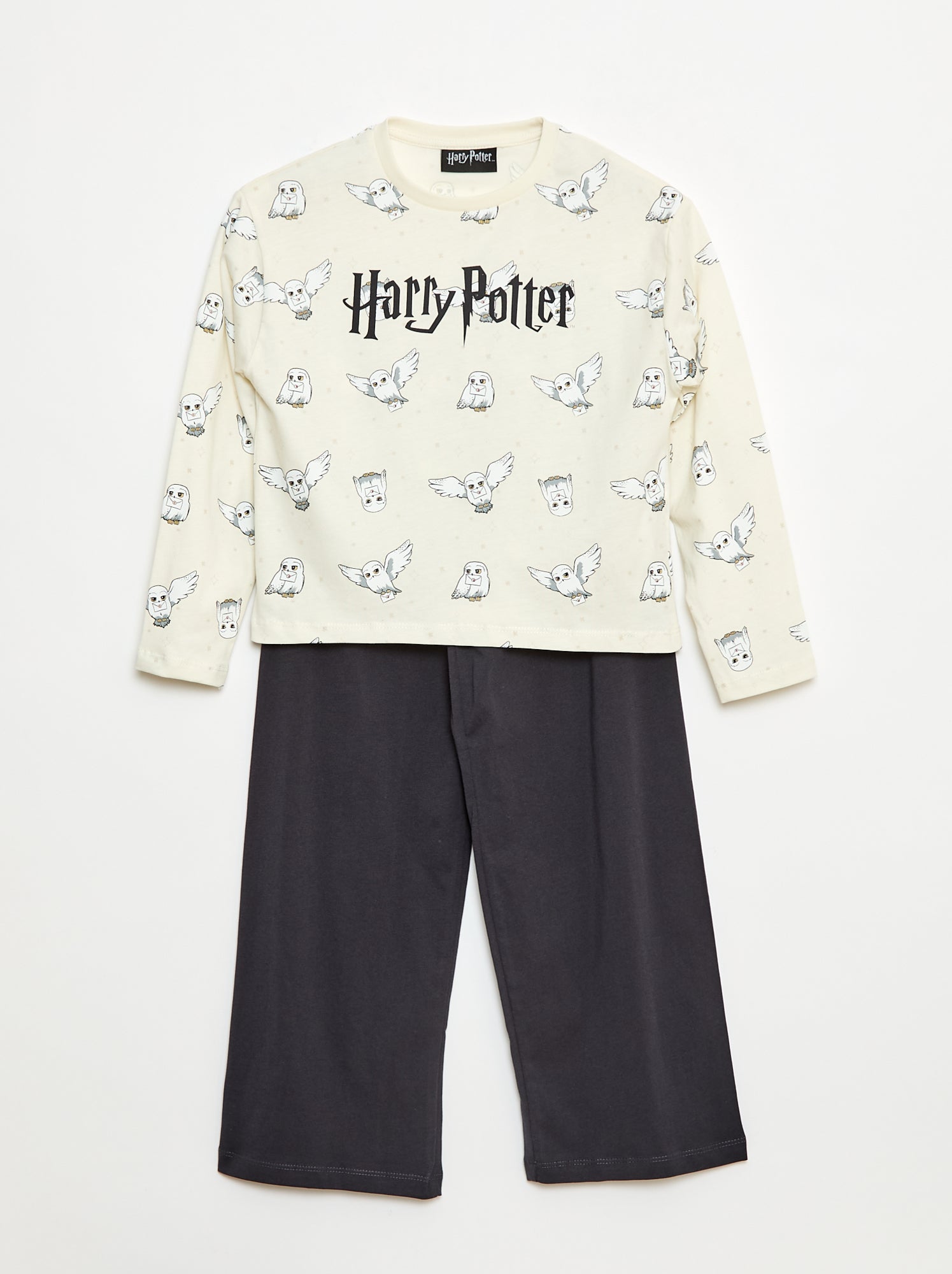 pigiama-harry-potter-bambina-540sqp-1.jpg Pigiama lungo stampato 'Harry Potter' 2 pezzi Nero - immagine 1