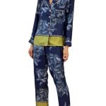 Pigiama lungo in seta Foulard