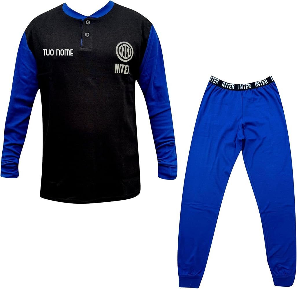 pigiama-inter-904buw-1.jpg hermet Pigiama Inter Ufficiale Adulto Bambino Personalizzabile : Amazon.it: Moda - immagine 1