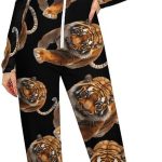 Tiger Pigiama intero da donna a tutta lunghezza, con cappuccio, per la casa, Stile:, XXL : Amazon.it: Moda