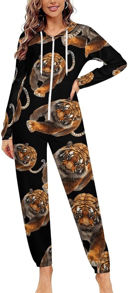 pigiama-intero-816giw-1.jpg Tiger Pigiama intero da donna a tutta lunghezza, con cappuccio, per la casa, Stile:, XXL : Amazon.it: Moda - immagine 1