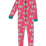 Frugi Pigiama Intero Zelah con Zip Frontale Zebre 100% Cotone Organico GOTS unisex (bambini)