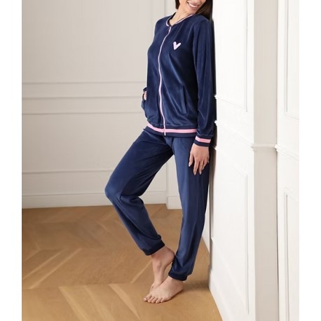 pigiama-lovable-065vwr-1.jpg Lovable tuta pigiama donna in ciniglia felpata con zip Paola Fiorini - immagine 1
