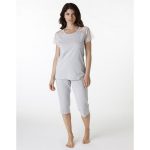 Lovable Pigiama Corto Con Pinocchietto Jersey Donna 9L0DWH CP386 CP386 386 GRIGIO MELANGE / M