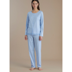 NOIDINOTTE PIGIAMA DONNA COTONE LUNGO APERTO ART.FA9106