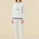 NOI DI NOTTE Pigiama Donna Lungo Cotone Estivo ART. FA009475 S / Panna