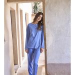 Pigiama lungo donna in puro cotone