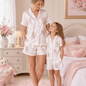 pigiama-mamma-e-figlia-431rkt-1.jpg Matching mother daughter pajama set Etsy Italia - immagine 1