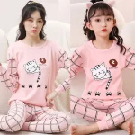 Abiti coordinati per mamma e figlia Pigiama Family Look Madre Figlia Figlio Homewear Pigiama di cotone Bambini Vestiti per mamma e me AliExpress ...