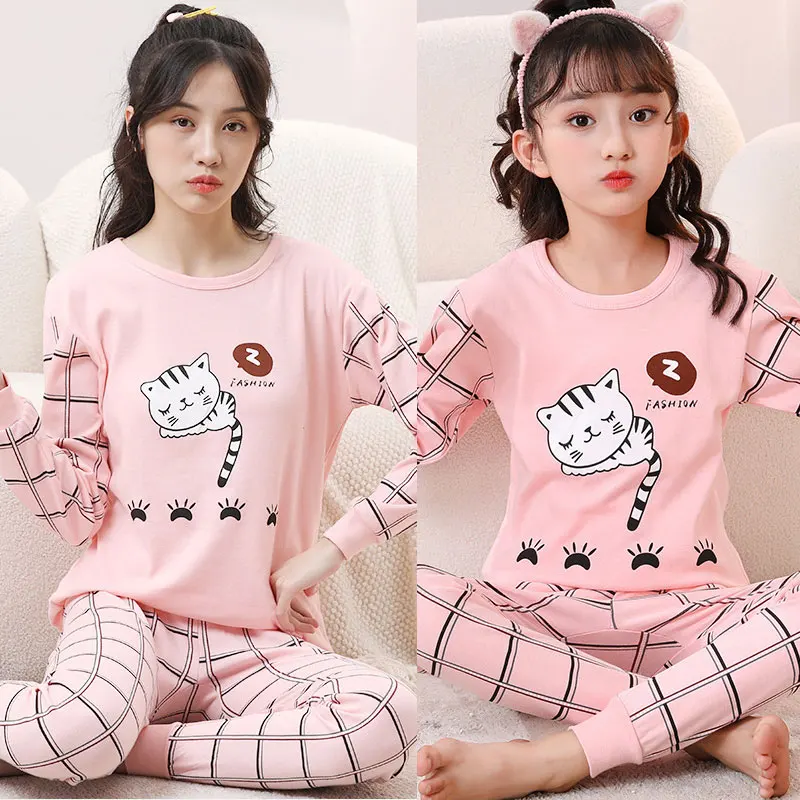 pigiama-mamma-e-figlia-549ffg.webp Abiti coordinati per mamma e figlia Pigiama Family Look Madre Figlia Figlio Homewear Pigiama di cotone Bambini Vestiti per mamma e me AliExpress ... - immagine 1