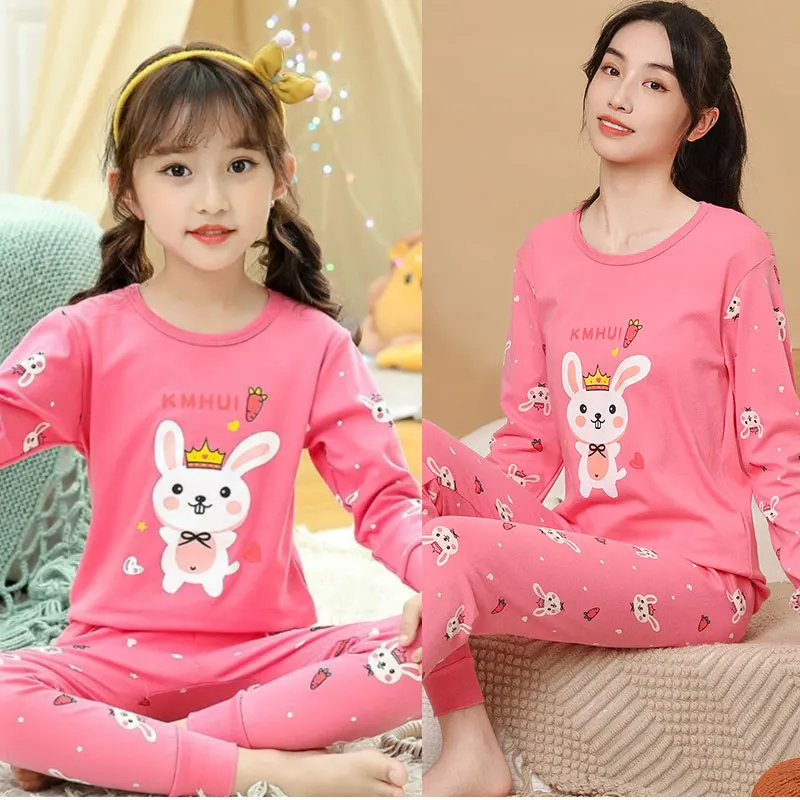 pigiama-mamma-e-figlia-556lrr.webp Abiti coordinati per mamma e figlia Pigiama Family Look Madre Figlia Figlio Homewear Pigiama di cotone Bambini Vestiti per mamma e me AliExpress 1501 - immagine 1