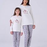 Pigiama donna caldo cotone winter family – pigiamiamoci