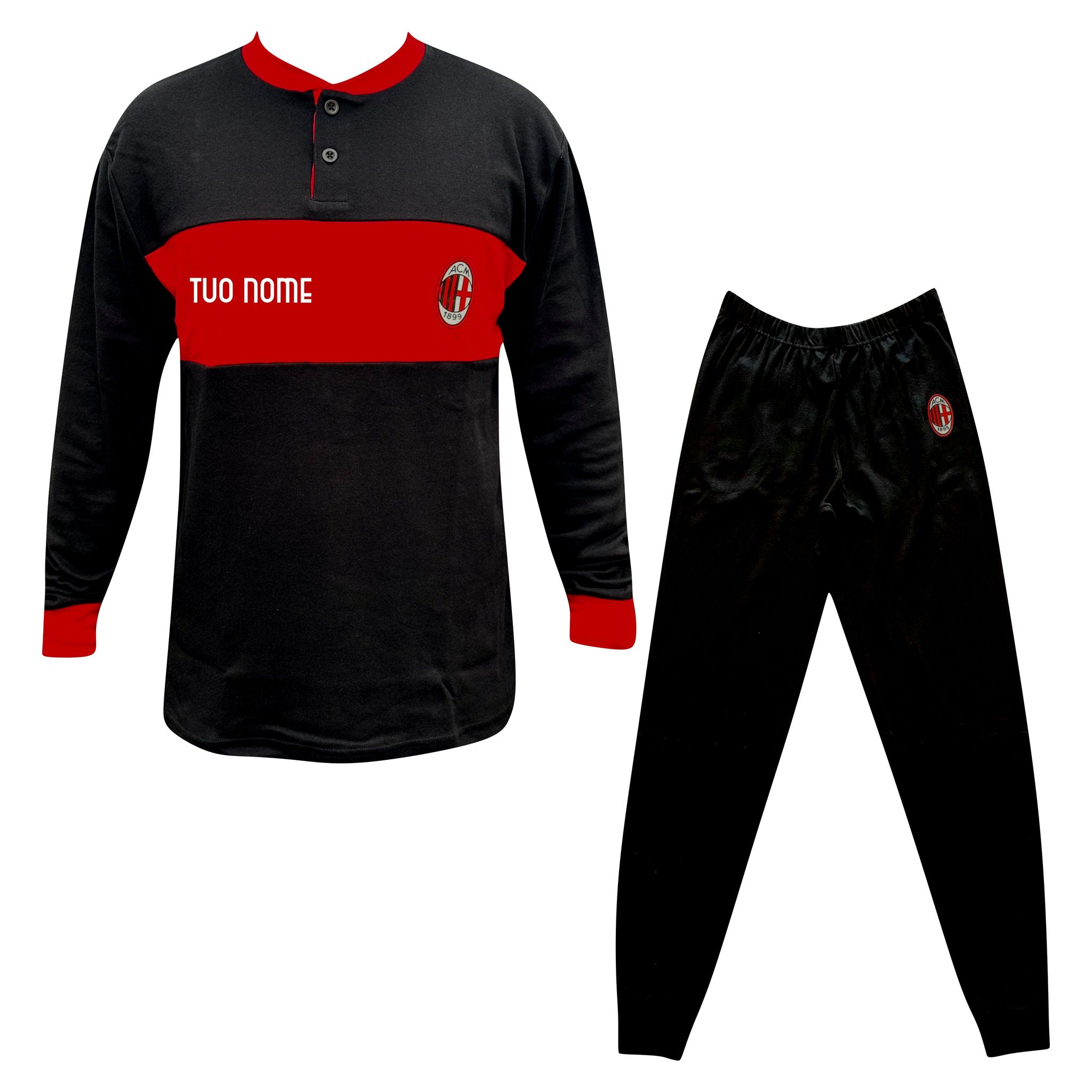 pigiama-milan-789wce-1.jpg Pigiama Ufficiale Adulto A.C. Milan - immagine 1