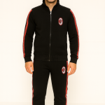 PIGIAMA TUTA TEMPO LIBERO UOMO RAGAZZO PILE CALDO MEZZA ZIP SQUADRA MILAN ART.MI14134