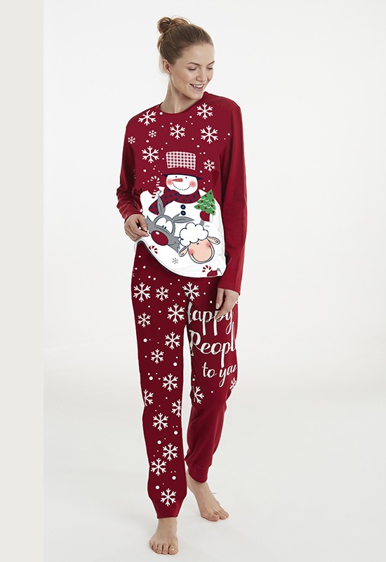 pigiama-natalizio-donna-419jwx-1.jpg PIGIAMA DONNA 5566 NATALE HAPPY PEOPLE - immagine 1
