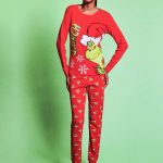Pigiama donna Natalizio marca Sabor modello Grinch in Caldo Cotone – con Intimo Altieri Shop