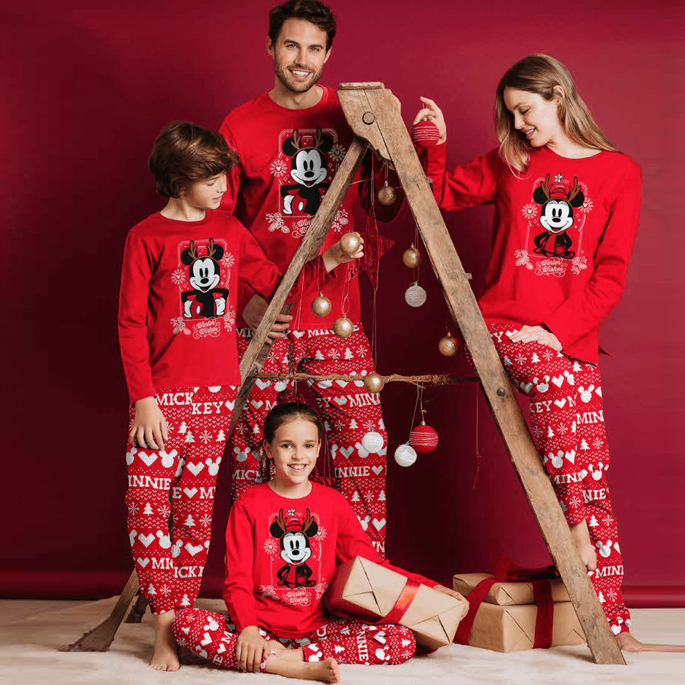 pigiama-natalizio-uomo-176bid.png Pigiama Natalizio Disney Family coordinato Uomo Donna Bimbo Bimba art 56438 5698 - immagine 1
