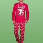 Snoopy Pigiama Natalizio Da Uomo In Cotone Interlock Rosso Taglia Xl Stileo.it