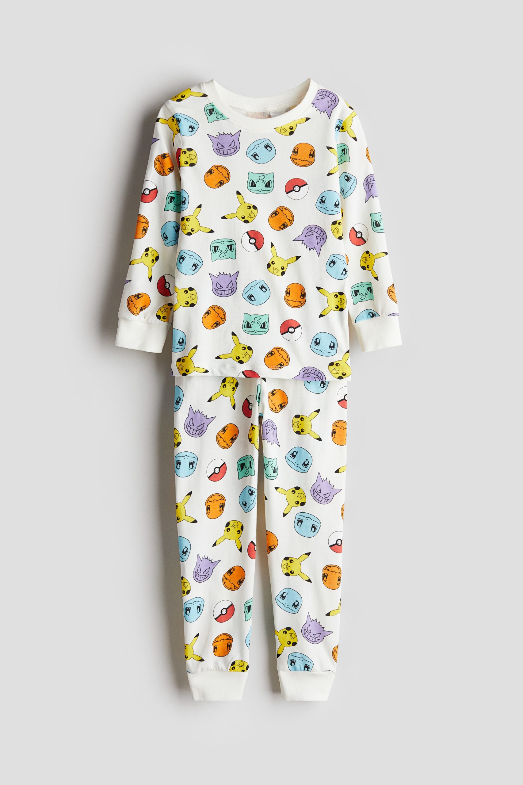 pigiama-pokemon-103nty-1.jpg Pigiama in jersey di cotone con stampa Bianco/Pokémon BAMBINO | H&M IT - immagine 1