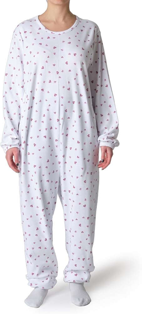 pigiama-sanitario-donna-983lti-1.jpg MEDI.TECH ITALY Pigiama Sanitario Donna Invernale per Anziani | Tutone Intero Con Cerniera Posteriore Maniche Lunghe Motivo: Cuori Rosa : Amazon.it: Moda - immagine 1