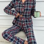 SHEIN Set Pigiama Scozzese A Maniche Lunghe Da Donna | SHEIN ITALIA