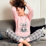 PIGIAMA DONNA LUNGO CALDO COTONE RELIABLE PANTALONE SCOZZESE MAGLIA SERAFINO | eBay