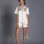 Pigiama sposa manica corta pantalone corto 9073 Avorio / 3