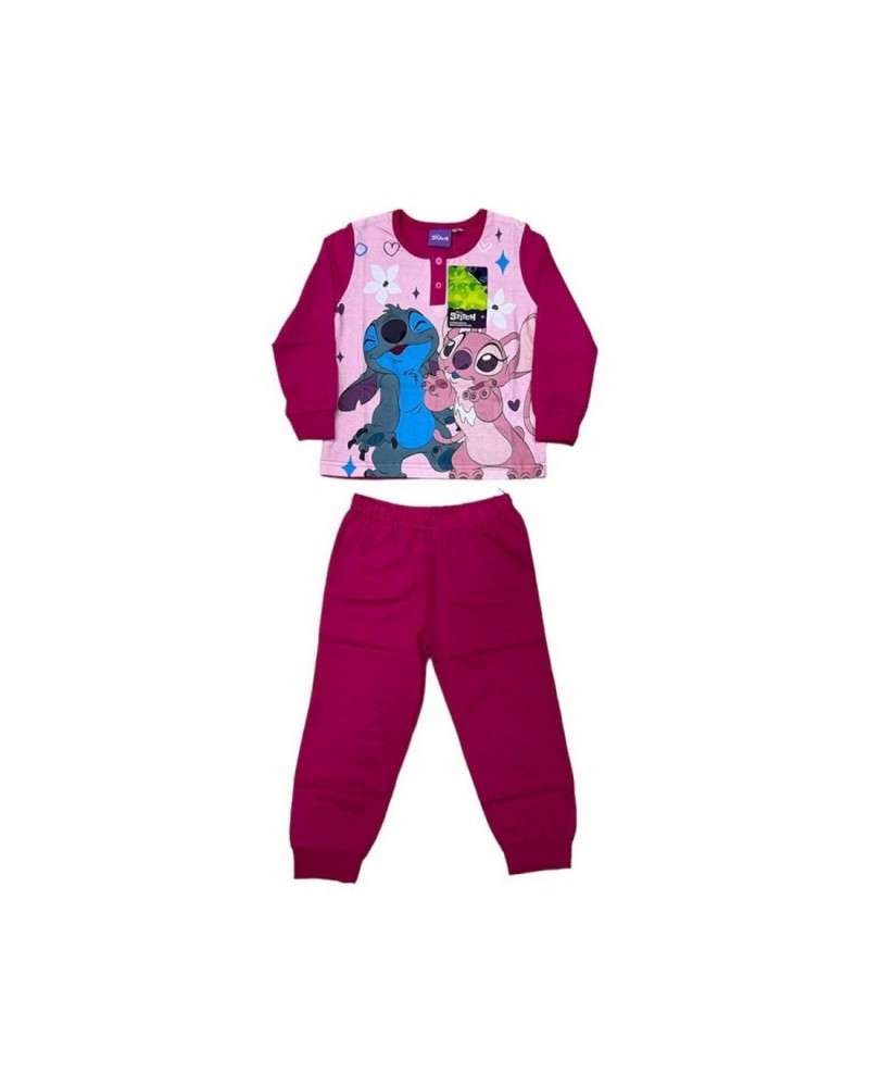 pigiama-stitch-bambina-398ltk-1.jpg Pigiama Bambina Cotone Stitch Manica Lunga - immagine 1