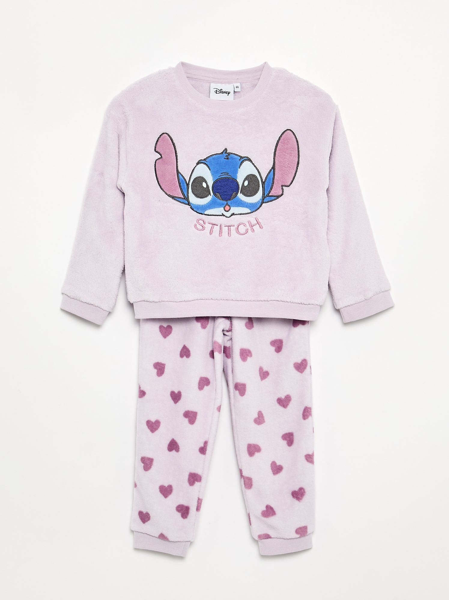 pigiama-stitch-bambina-542efv-1.jpg Completo pigiama 'Stitch' 'Disney' in pile 2 pezzi Viola - immagine 1