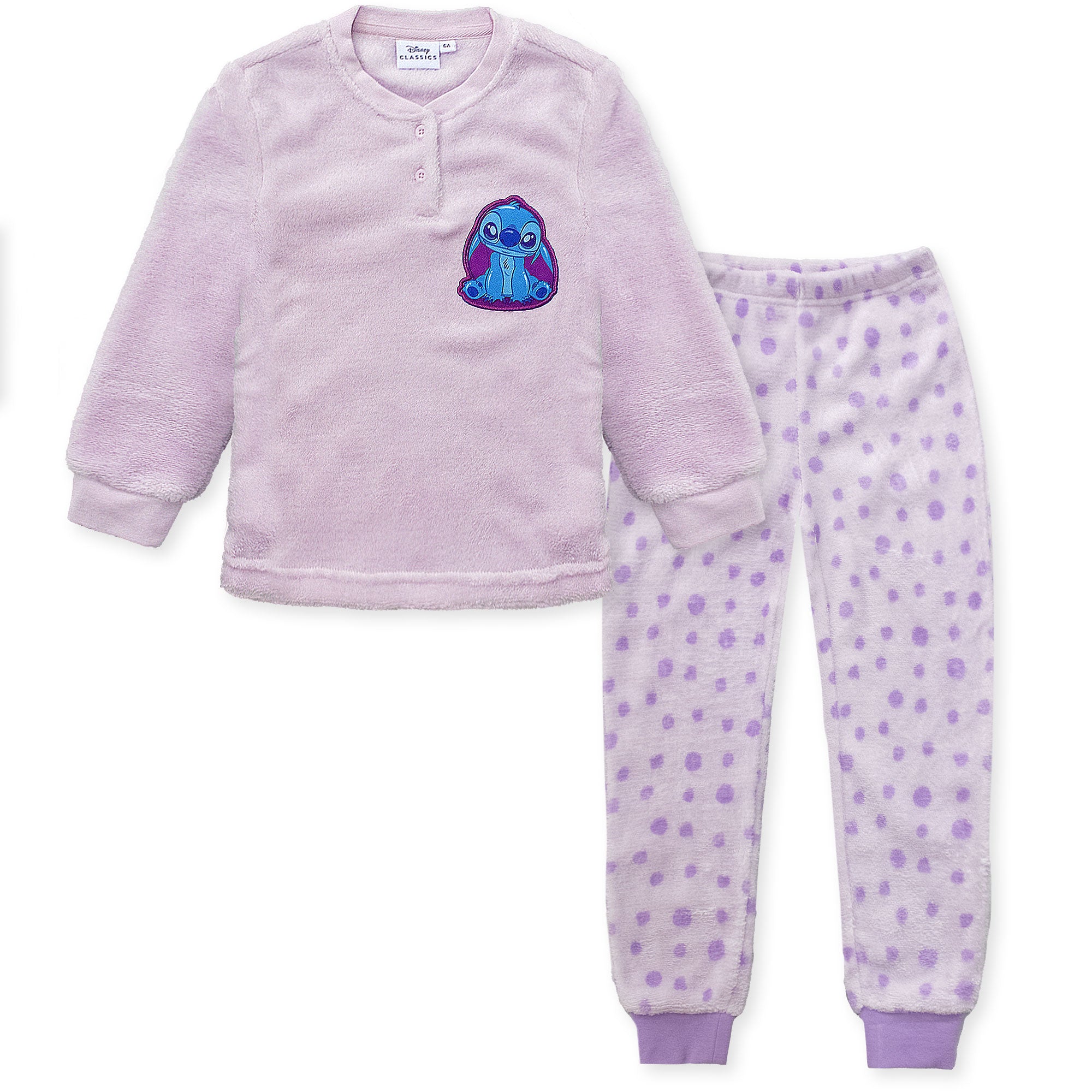 pigiama-stitch-bambina-640ljs-1.jpg Pigiama Disney Lilo e Stitch in pile invernale per bambina 6988 Viola / 6 anni - immagine 1