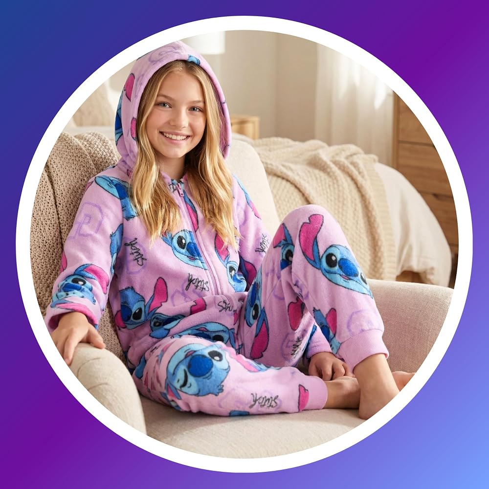 pigiama-stitch-bambina-862mee-1.jpg Disney Stitch Pigiama per Ragazze, Pigiama Intero per Bambina in Morbido Pile, Taglie 6 a 12 Anni (IT, età, 6 Anni, Regular, Lila) : Amazon.it: Moda - immagine 1