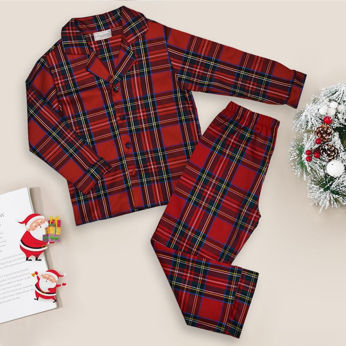 pigiama-tartan-donna-142ucb-1.jpg Pigiama Donna In Flanella TARTAN XXL By Maestri Cotonieri (Natale) - immagine 1