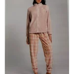 TUTA PIGIAMA DONNA FULL ZIP CORAL FLANNEL COLLECTION 2025 PAPALINA PD1396