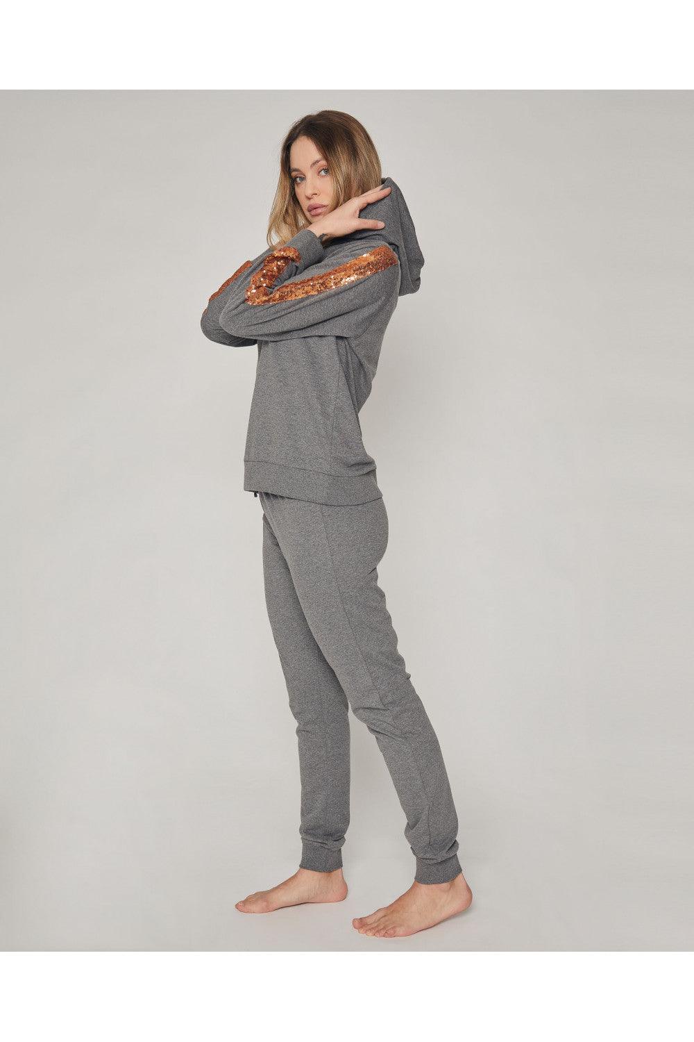 pigiama-tuta-donna-939xxa-1.jpg Lois Pigiama | Tuta Casa Invernale con Cappuccio da Donna 55374 S33 - immagine 1
