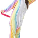 Katara 1744 Kigurumi Unisex Adulti Costume Animale Pigiama intero Carnevale, Unicorno Arcobaleno, 145 155cm : Amazon.it: Moda