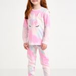 Lindex RAINBOW UNICORN 3D SET Pigiama light pink/rosa Zalando.it