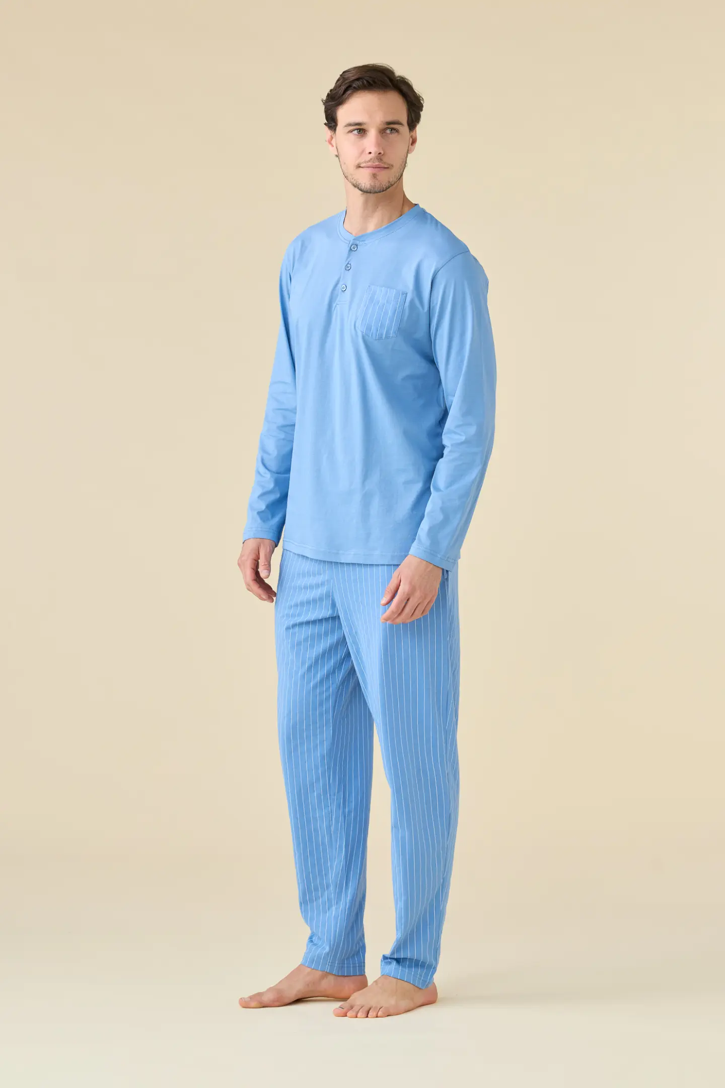 pigiama-uomo-cotone-leggero-111ohq.webp Pigiami estivi uomo in cotone vendita online | noidinotte.com - immagine 1