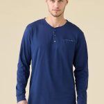 NOI DI NOTTE Pigiama Uomo Lungo Cotone Leggero ART. FC003291 3XL / Blu