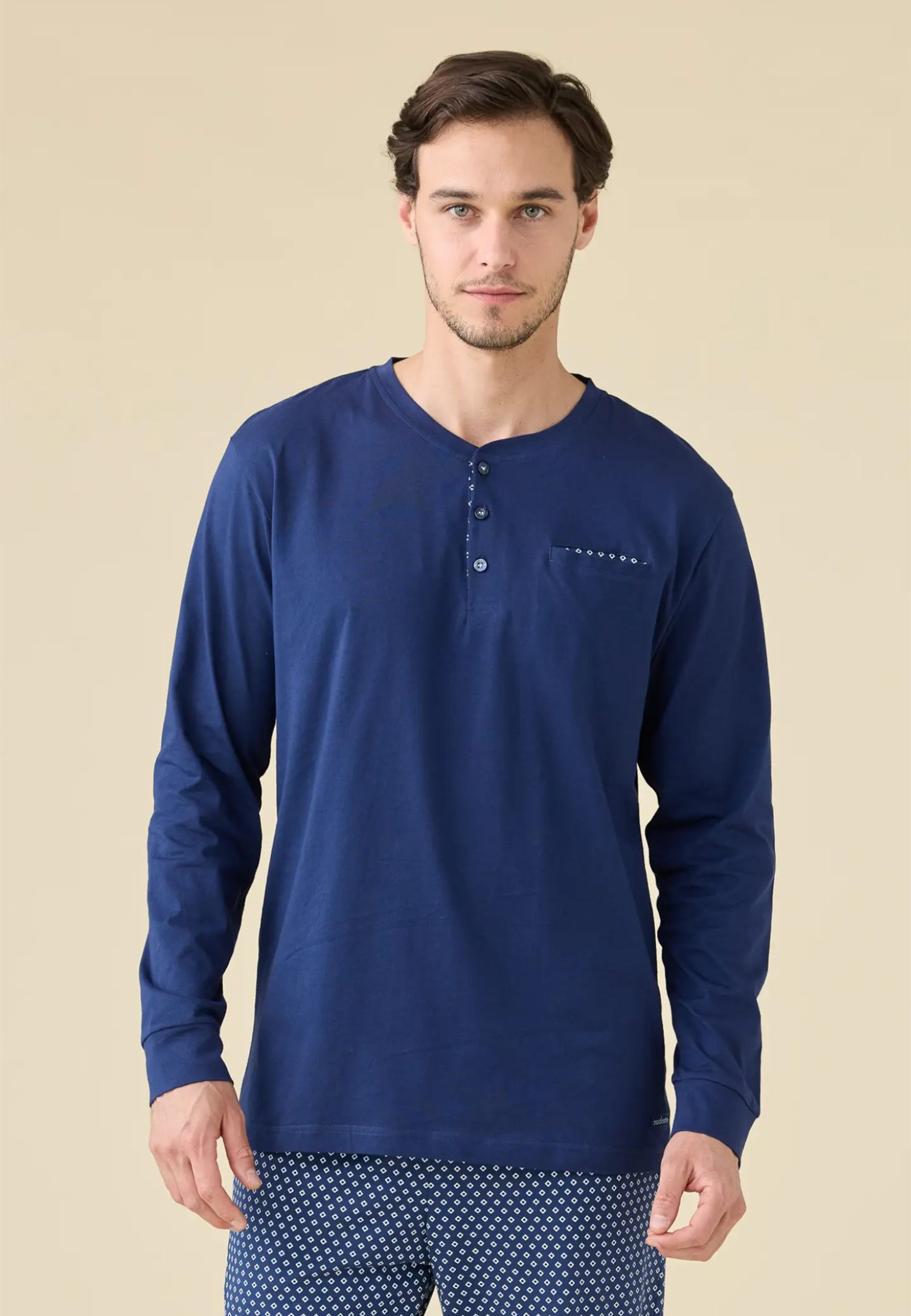 pigiama-uomo-cotone-leggero-351pdk-1.jpg NOI DI NOTTE Pigiama Uomo Lungo Cotone Leggero ART. FC003291 3XL / Blu - immagine 1