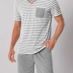 Leversic Pigiami Uomo Estivi Pigiama Uomo Cotone Corte Pigiama Uomo Estivo 2 Pezzi Pigiama Maniche Corte Uomo Leggero e Morbido Grigio+Bianco+Grigio 3XL : Amazon.it: Moda