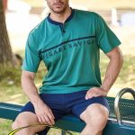 NAVIGARE Pigiama Uomo Estivo Manica Corta e Pantalone Corto 100% Jersey Cotone | eBay