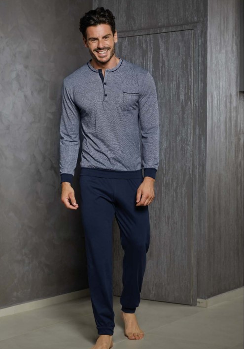 pigiama-uomo-elegante-118nyr-1.jpg ENRICO COVERI PIGIAMA UOMO Intimiamo Shop - immagine 1