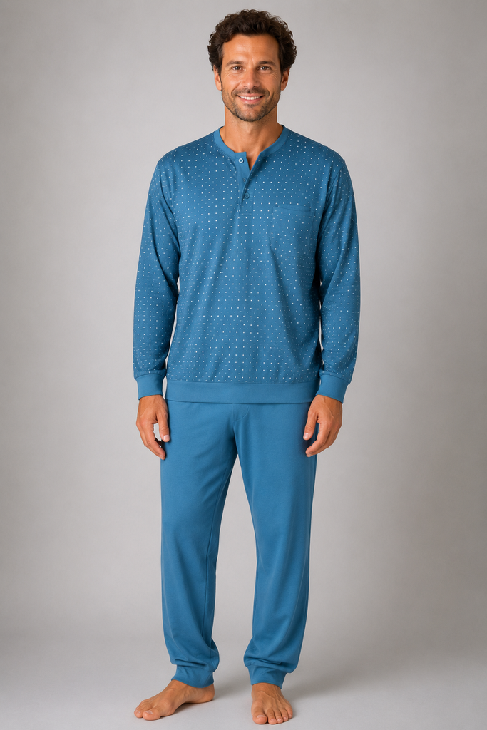 pigiama-uomo-elegante-699oyk.png PIGIAMA UOMO RAGAZZO PURO COTONE FANTASIA ELEGANTE MARCA BIP BIP ART. 2574 - immagine 1