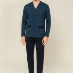 Pigiama uomo cotone estivo – maglia aperta e comfort