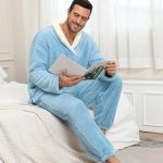 Voqeen Pigiama Uomo Invernale 2 Pezzi Pigiami Uomo Morbido Pile Caldo Allentato Pigiama Felpato Accogliente Manica Lunga Tuta Pigiama per Casa : Amazon.it: Moda